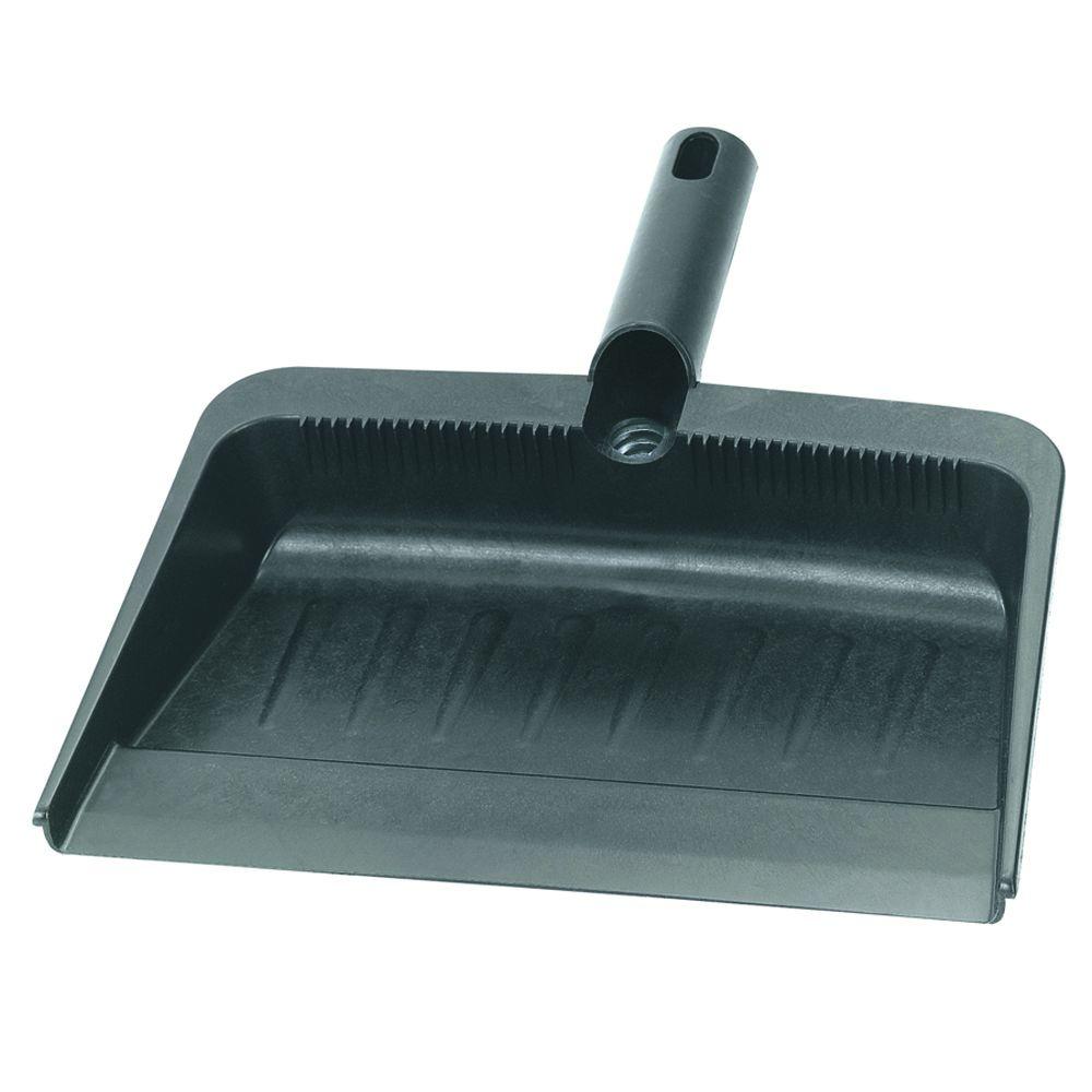Carlisle 12 inch Rubberized Flexible Plastic Dust Pan in Black (Case of 24)