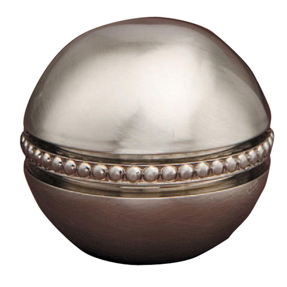 Mario Industries Beaded Brushed Nickel Lamp Finial P22 The Home Depot Mario Industries Beaded Brushed Nickel Lamp Finial