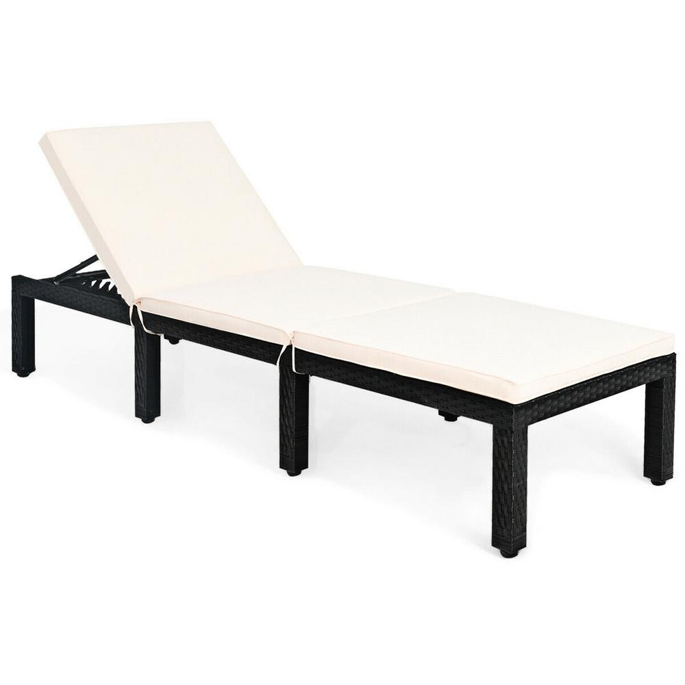 Adjustable Rattan Wicker Pool Chaise Lounge Chair Patio Furniture W Cushion - Adjustable Wicker Chaise Lounge Chair Adjustable Rattan Wicker Pool Chaise Lounge Chair Patio Furniture W Cushion - Adjustable Wicker Chaise Lounge Chair