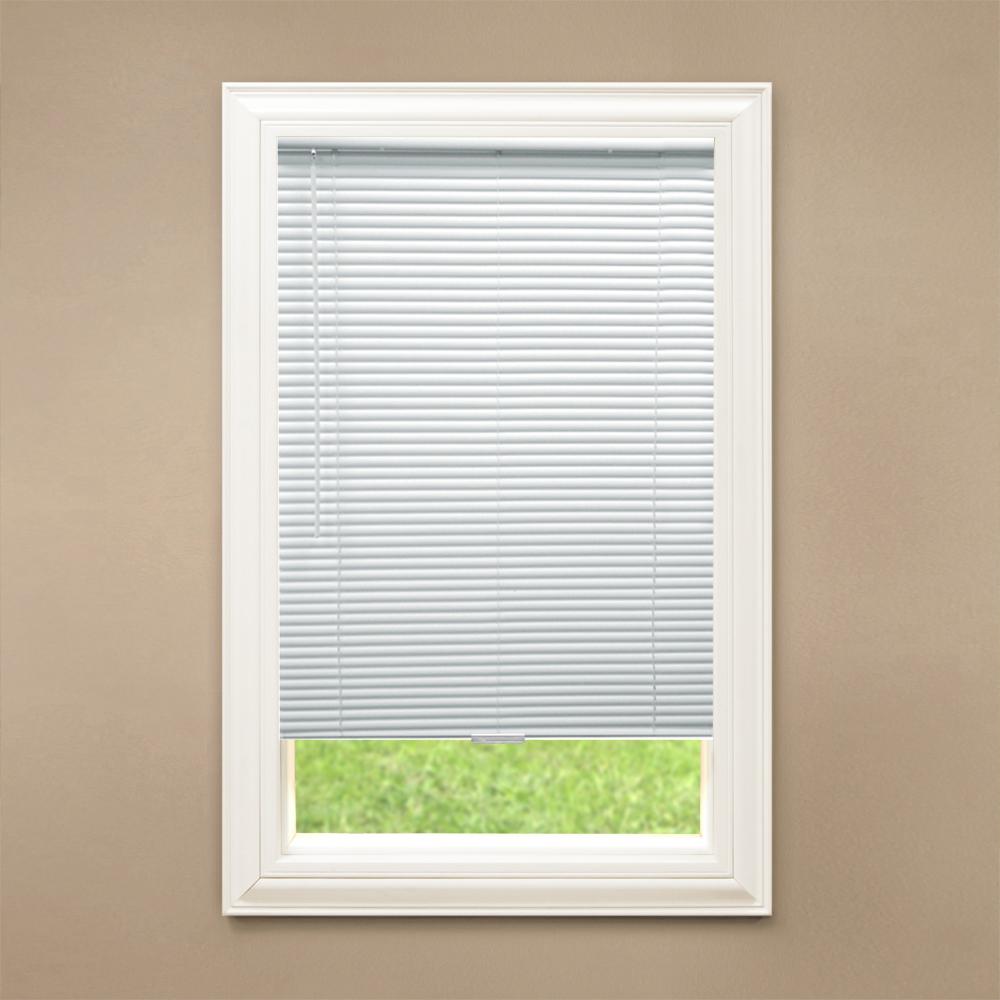 Hampton Bay White Cordless 1 In. Room Darkening Vinyl Blind- 16 In. W X ...