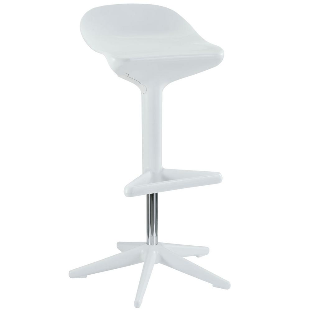 Modway Flare 30 5 In White Bar Stool Eei 218 Whi The Home Depot