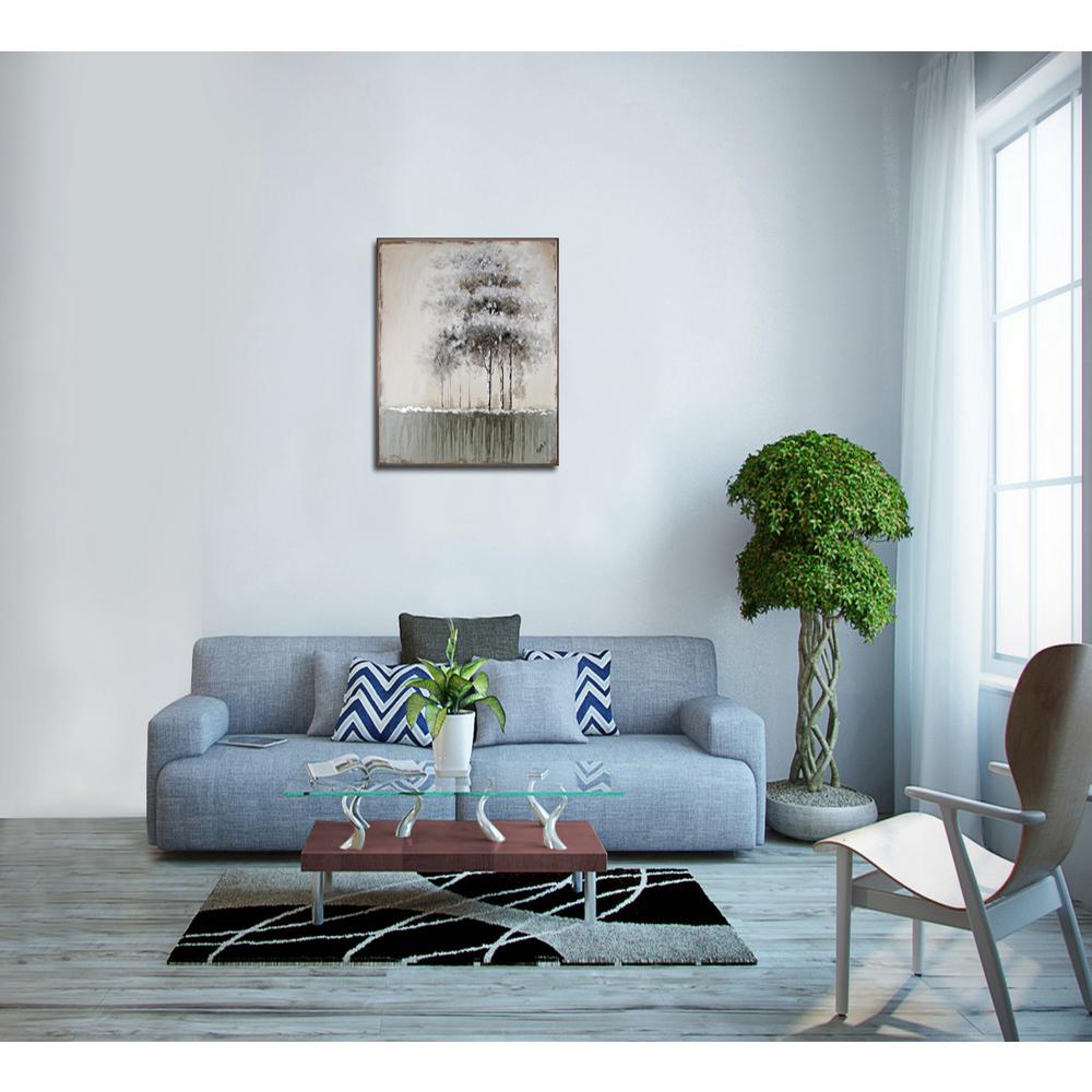 "Green Tree II" by Tina O. Framed Painting Print on Wrapped Canvas Wall