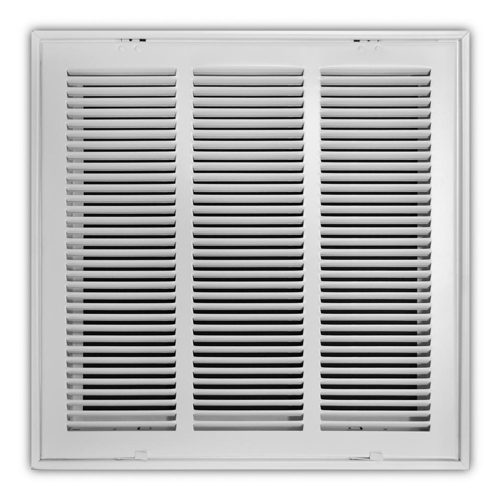 Everbilt 16 in. x 16 in. White Return Air Filter Grille, Powder Coat White