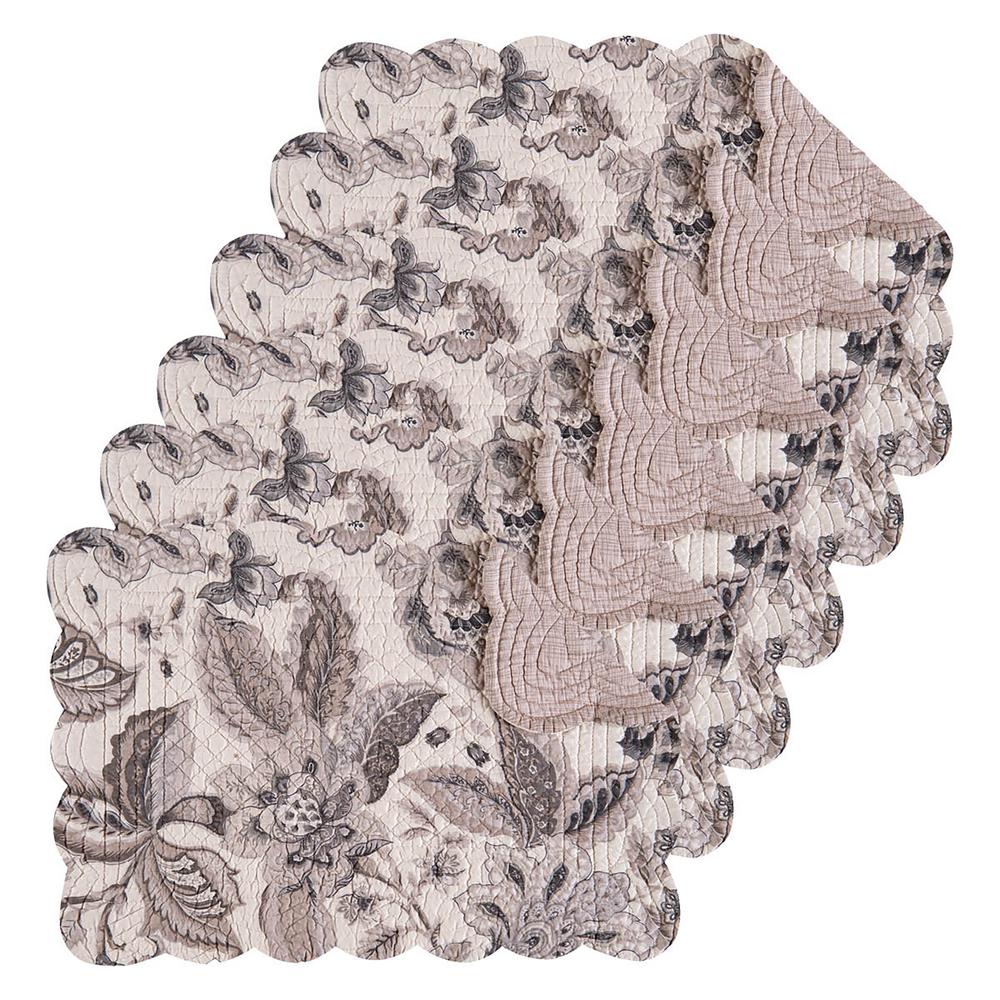 C F Home Aurelia Gray Placemat Set Of 6 862621861s6 The Depot C F Home Aurelia Gray Placemat Set Of