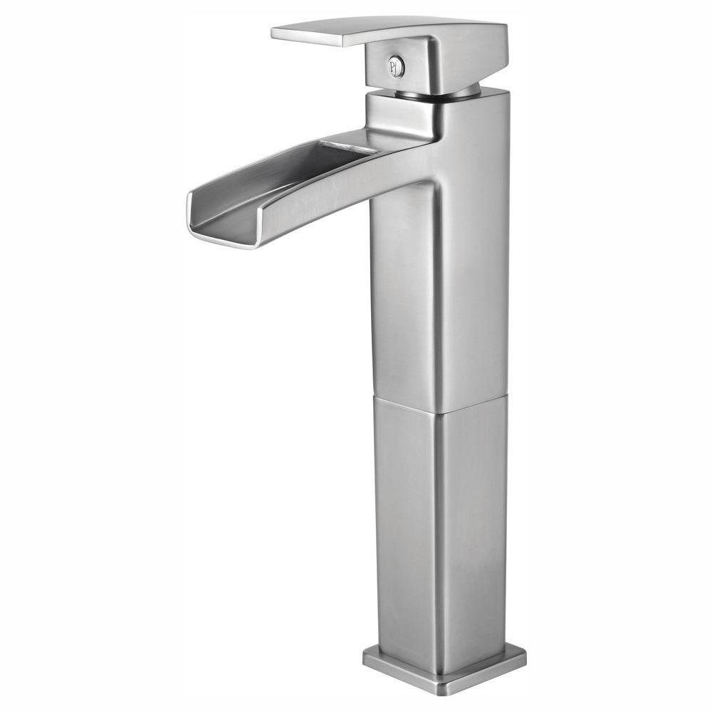 Pfister Kenzo Single Hole Handle Vessel Bathroom Faucet In Brushed Nickel
