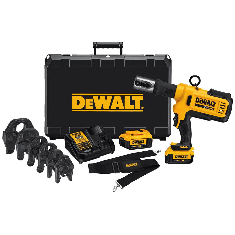 Dewalt 20-Volt MAX Lithium-Ion Cordless Copper Pipe Crimper Kit with (2)... by DEWALT