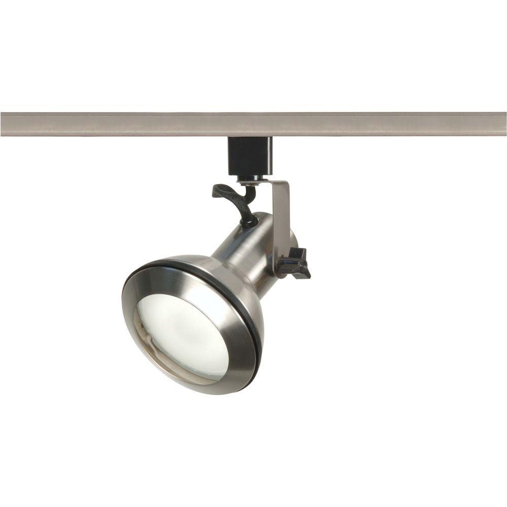Glomar 1 Light Par30 Brushed Nickel Euro Style Track Lighting Head Glomar 1 Light Par30 Brushed Nickel Euro Style Track Lighting Head