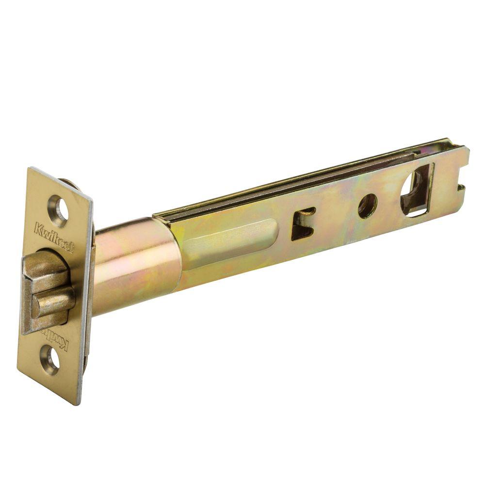 Kwikset 5 in. Polished Brass Square Corner Deadlatch83014015 The