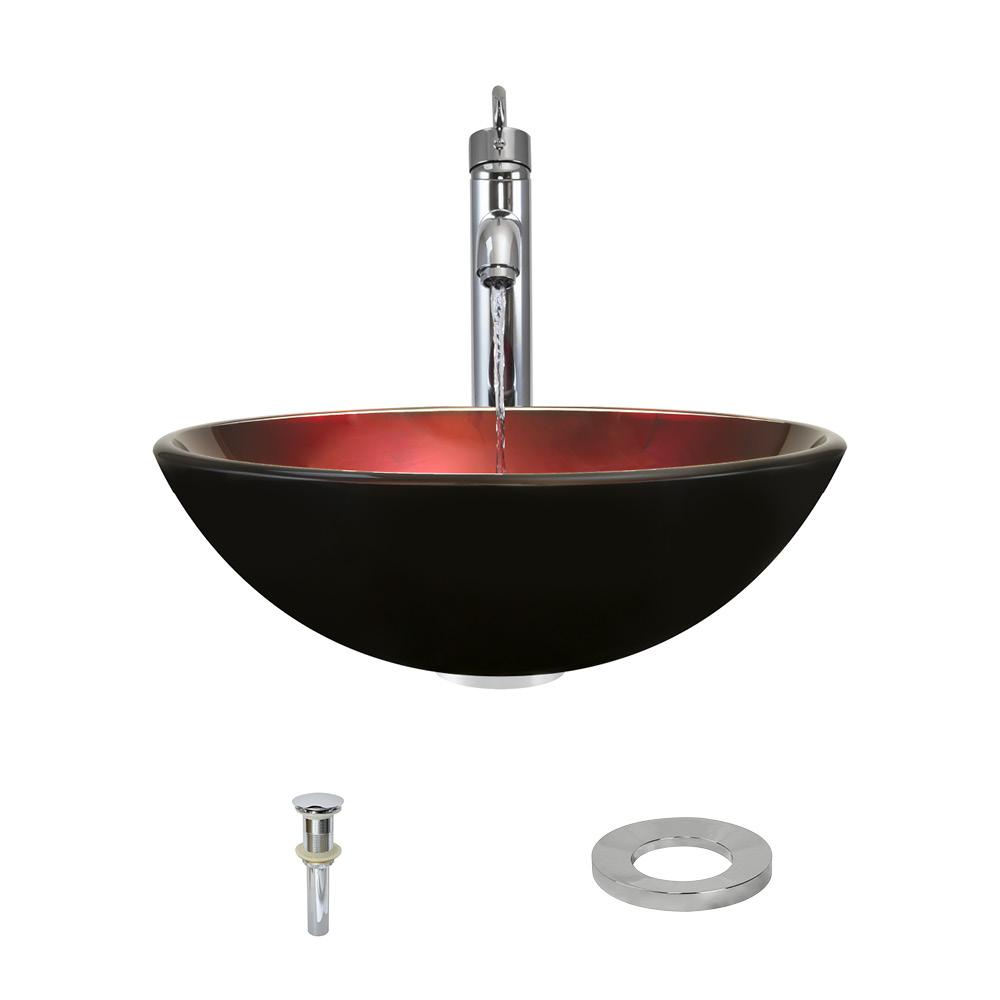 Red Vessel Sinks Bathroom Sinks The Home Depot