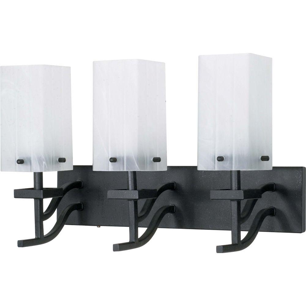 Black White 4 Up 3 Light Vanity Lighting Lighting