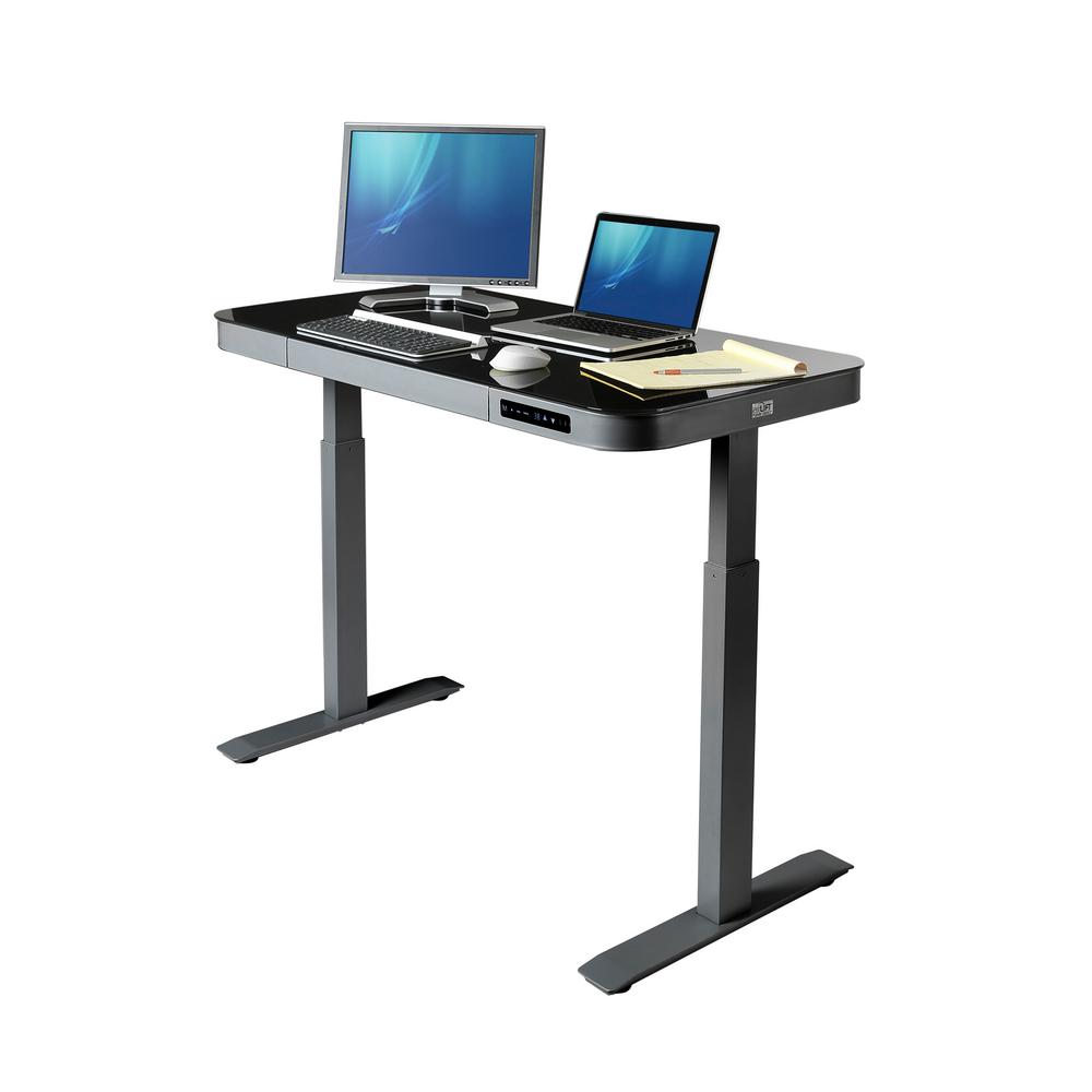 Standing Desk Glass Adjustable Height Desks Home Office