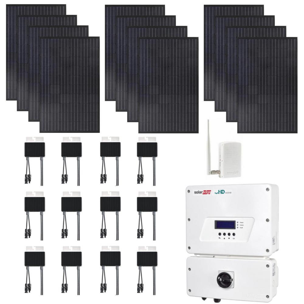 Grape Solar 3600 Watt Expandable Monocrystalline Grid Tied Solar Power Kit