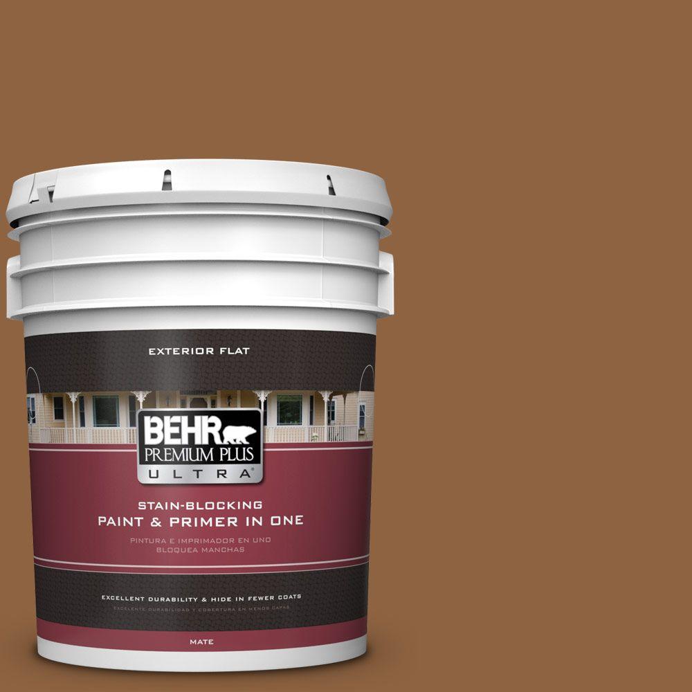 BEHR Premium Plus Ultra 5gal. 260F7 Caramel Latte Flat Exterior
