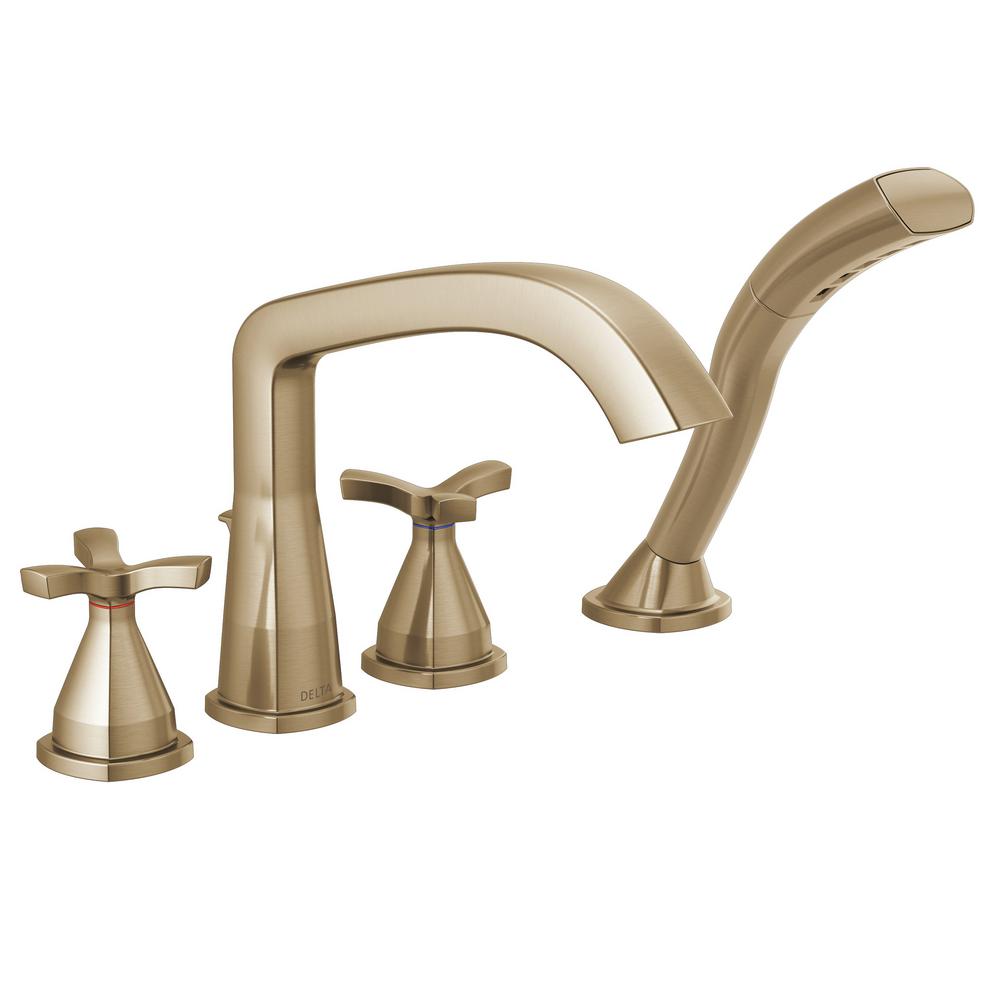 Delta Stryke 2Handle Deck Mount Roman Tub Faucet Trim Kit with