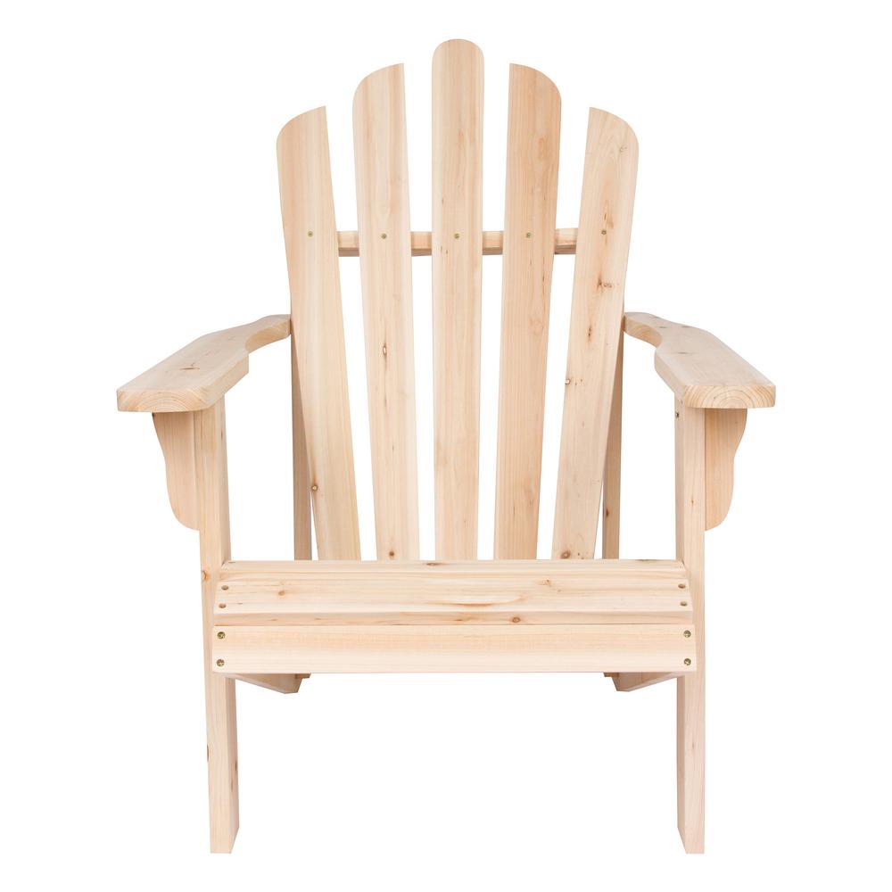 Unfinished Wood Adirondack Chairs Patio The Home Depot Westport Cedar Wood Adirondack Chair Natural Shine Company