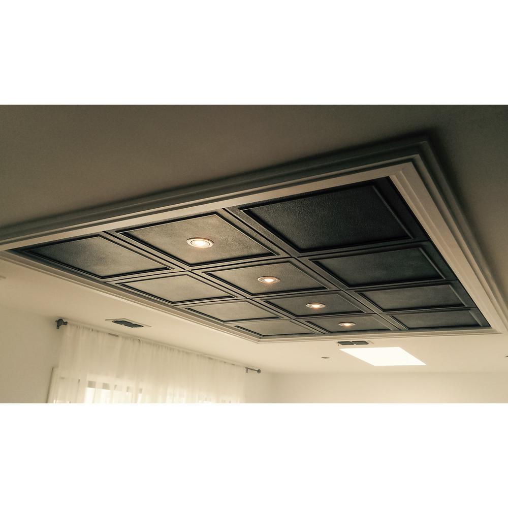 Udecor Belgium 2 Ft X 2 Ft Lay In Or Glue Up Ceiling Tile In Antique Nickel 40 Sq Ft Case Ct 1121 Sxys The Home Depot