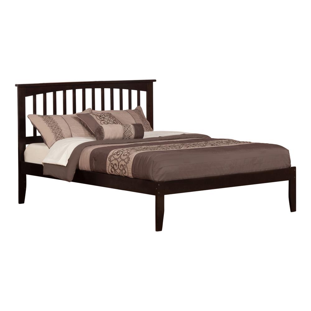 Atlantic Furniture Mission Espresso Queen Platform Bed With Open Atlantic Furniture Mission Espresso Queen Platform Bed With Open Foot Board