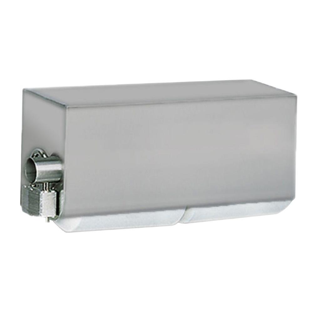 Stainless Solutions Double Post Covered Toilet Paper Holder in Steel with...