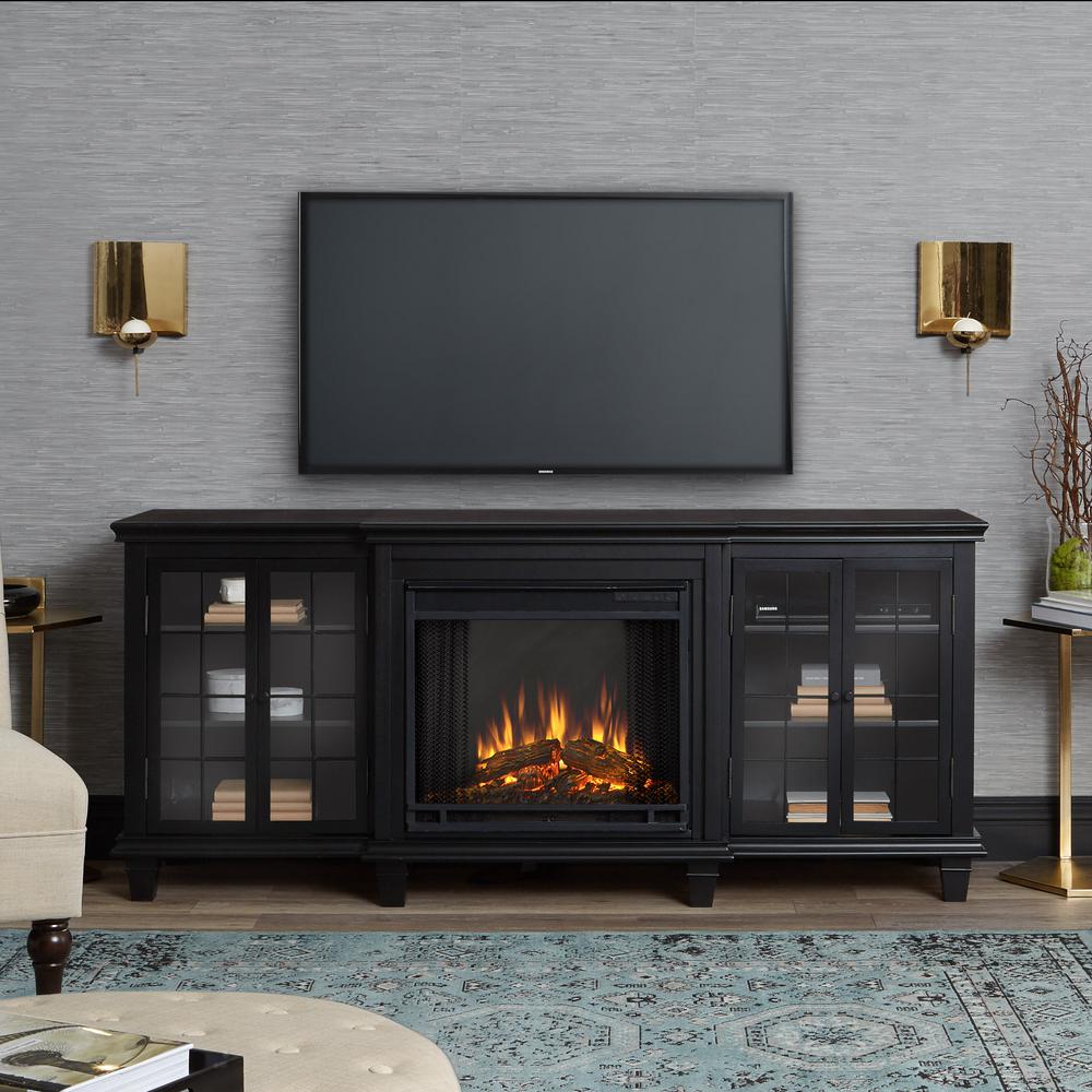 Real Flame Marlowe 70 in. Freestanding Electric Fireplace TV Stand in