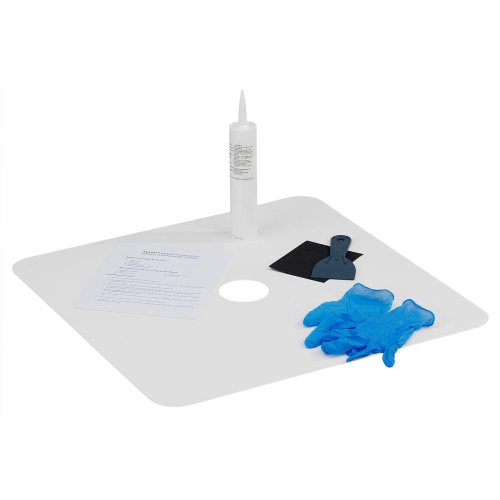 24 In W X 24 In L Shower Floor Repair Inlay Kit White Inlay Wt