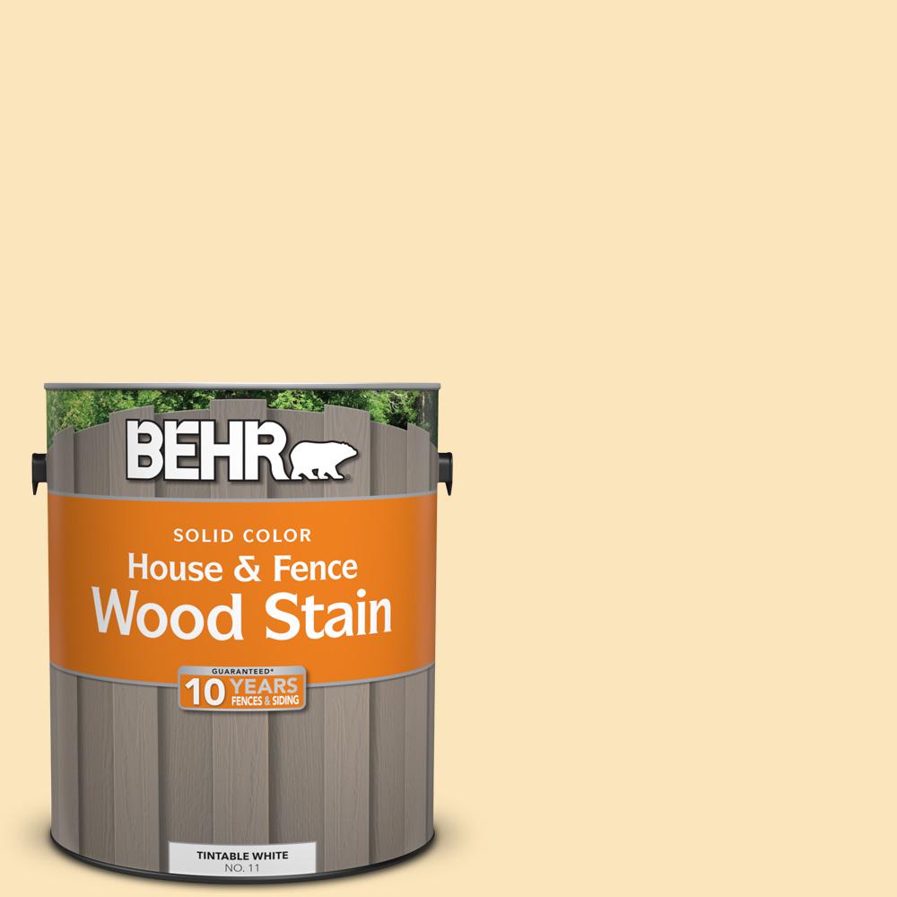 BEHR 1 gal. 350C2 Banana Cream Solid Color House and Fence Exterior
