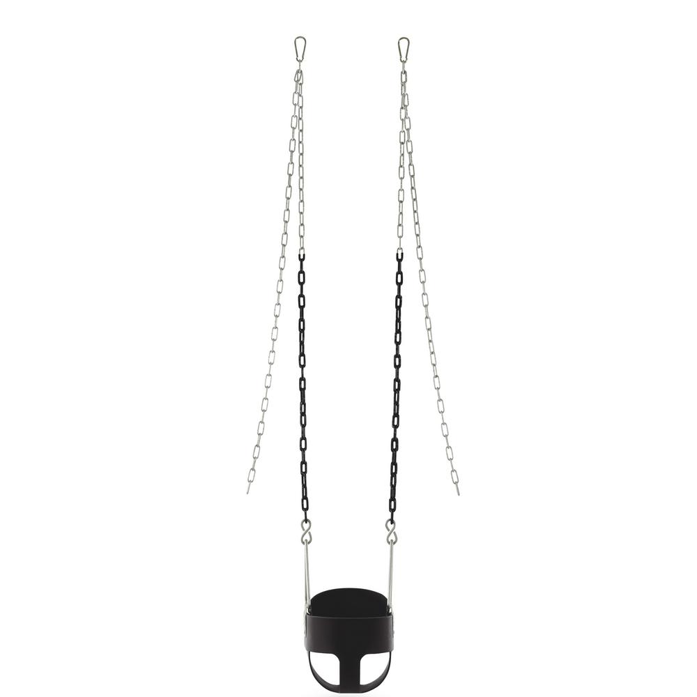 Swingan High Back Full Bucket Toddler /& Baby Swing with Vinyl Coated Chain Fully Assembled