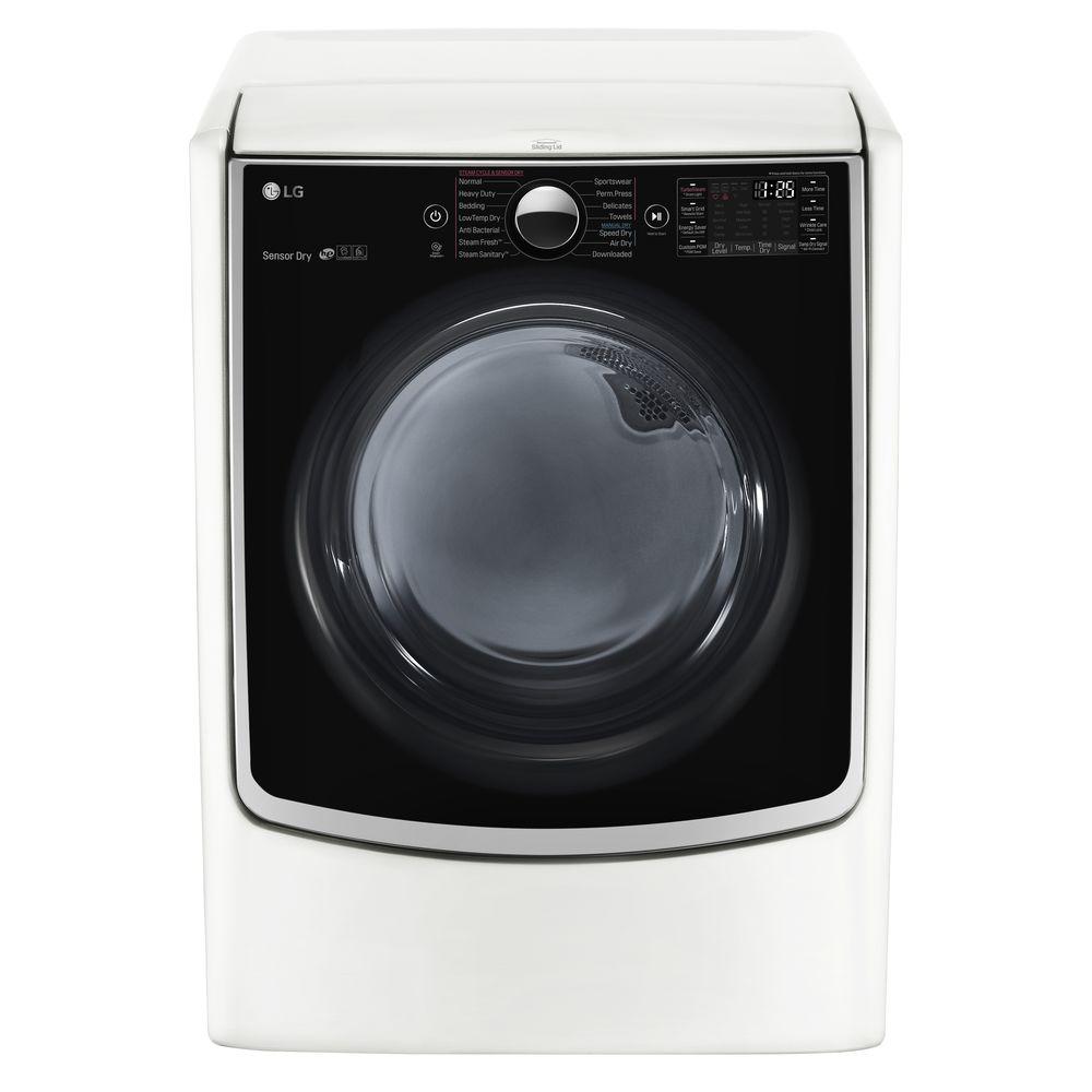 Lg Electronics 7 4 Cu Ft Smart Electric Dryer With Steam And Wifi Smart Electric Dryer With Steam And Wifi Enabled In