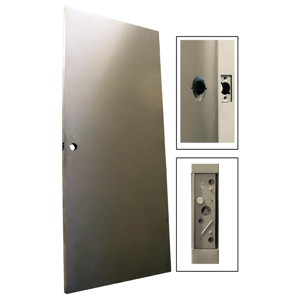 Krosswood Doors 36 In X 84 In Dks Flush Primed Gray Steel