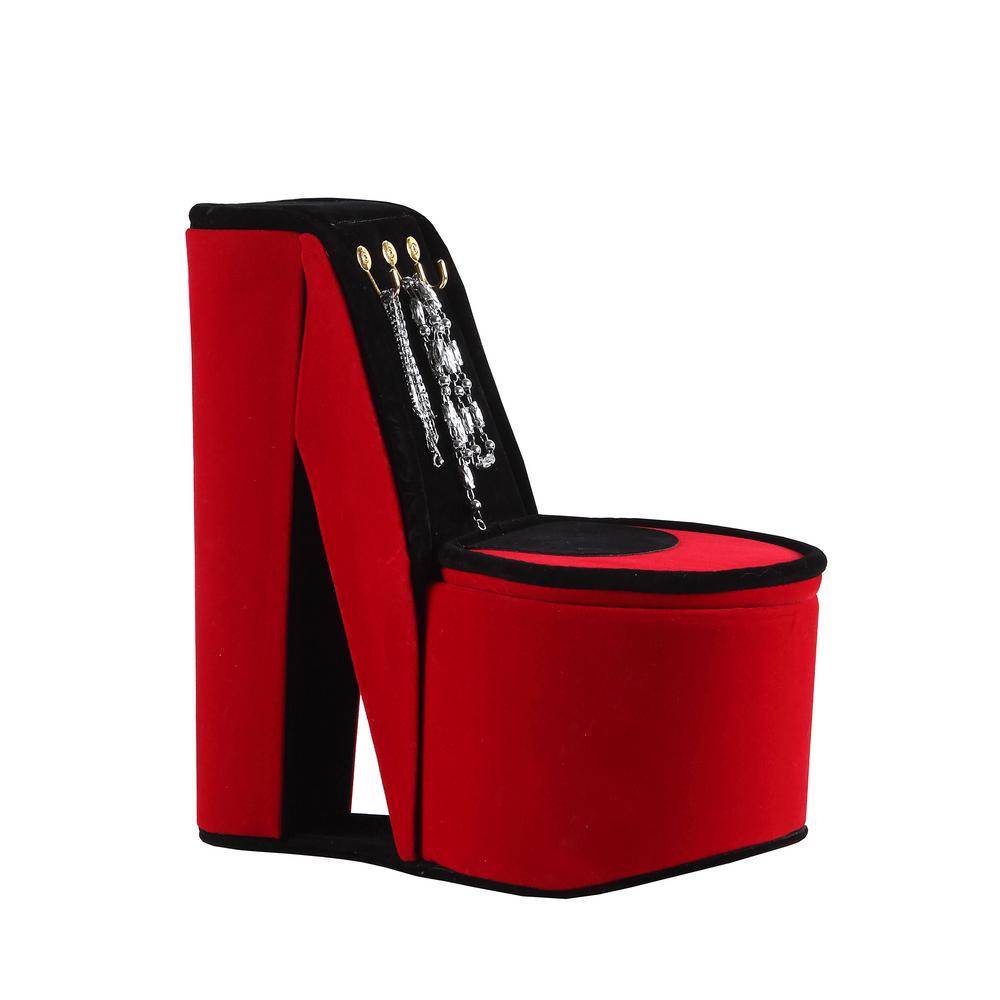 red high heel chair