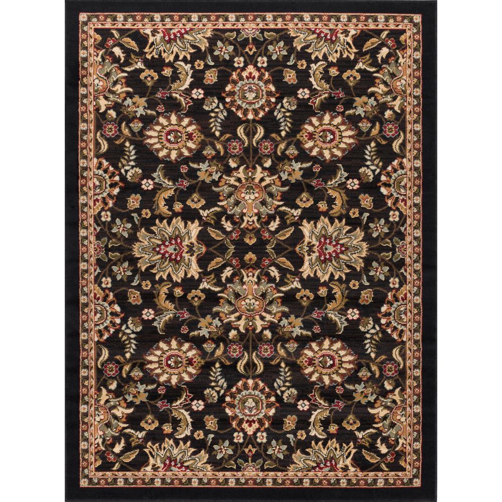 Tayse Rugs Laguna Charcoal 5 ft. x 7 ft. Transitional Area Rug4593