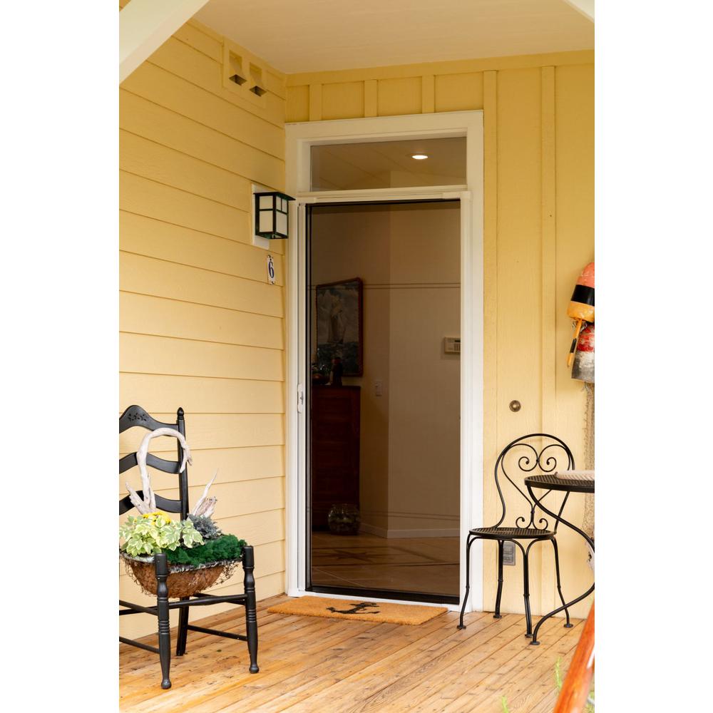 Brisa White Retractable Screen Door 80 Single