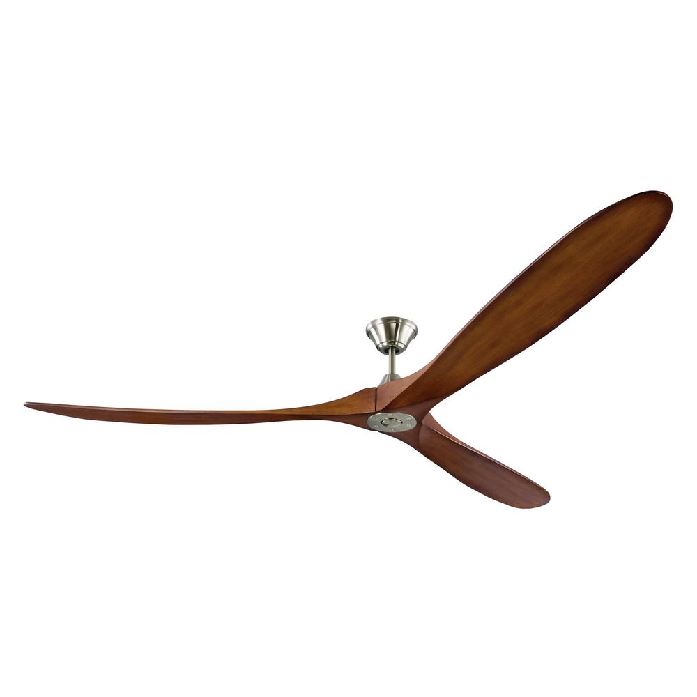 Commercial Rustic Brown Ceiling Fans Lighting The Home Depot Maverick Super Max 88 In Indoor Outdoor Brushed Steel Ceiling Fan With Koa Blades