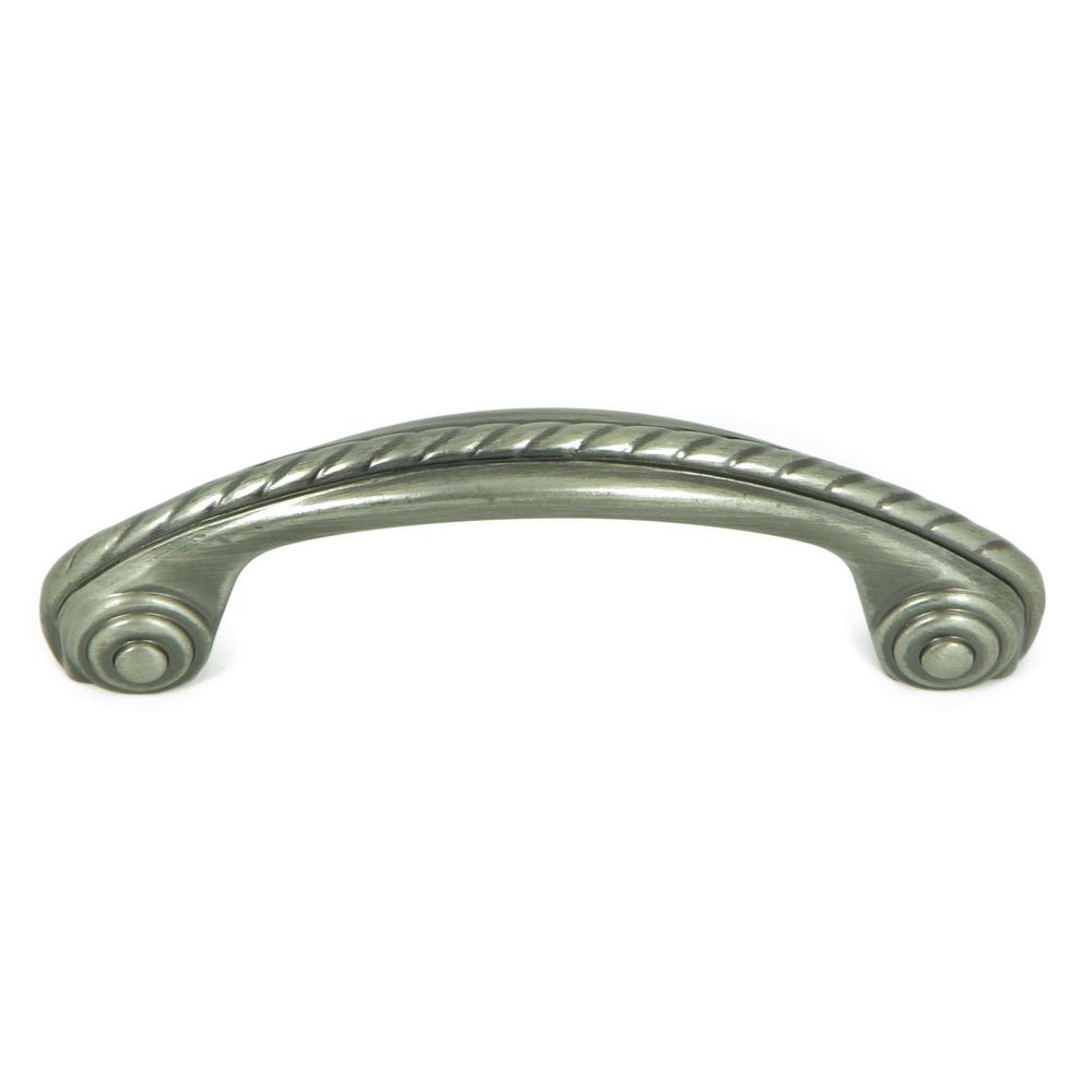 Stone Mill Hardware Charleston 3 in. Center-to-Center Weathered Nickel ...