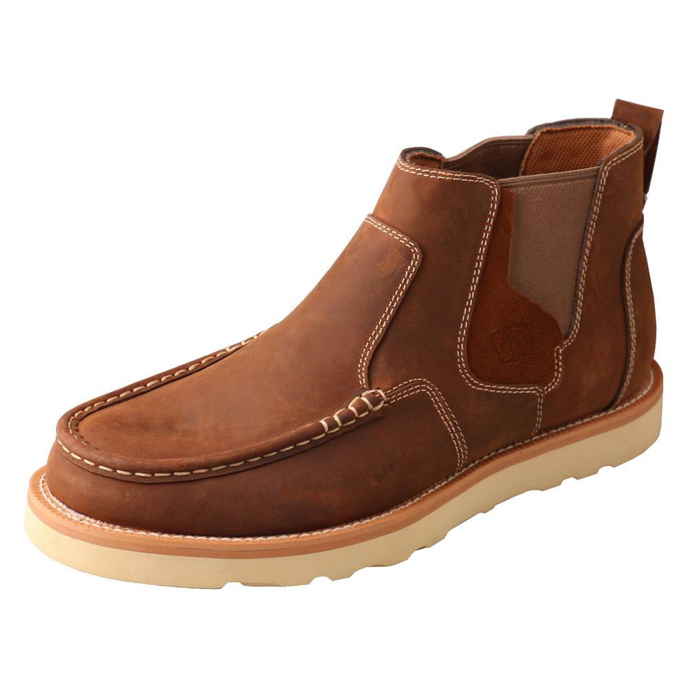 wedge sole slip on work boots