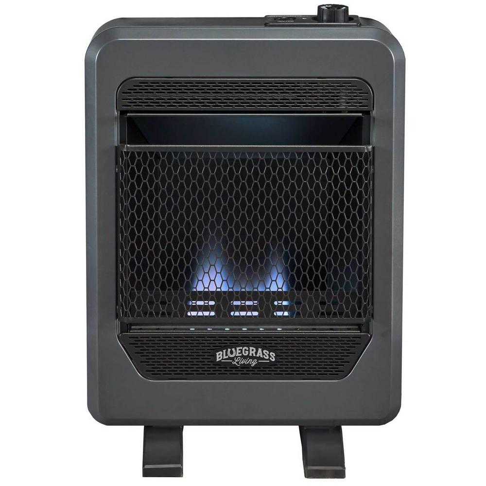 BLUEGRASS LIVING Propane Gas Vent Free Blue Flame Gas Space Heater With ...