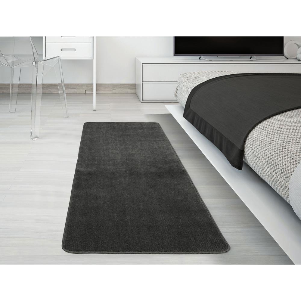 Ottomanson Solid Design Gray 1 Ft 8 In X 4 11 Non Slip Ottomanson Solid Design Gray 1 Ft 8 In X 4 11