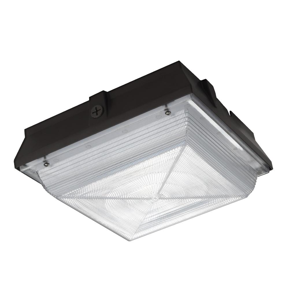 Commercial Electric Outdoor Flush Mount Lights Ceiling 120 277 Volt Square Canopy Bronze Integrated Led Outdoor Flush Mount Light With 2200