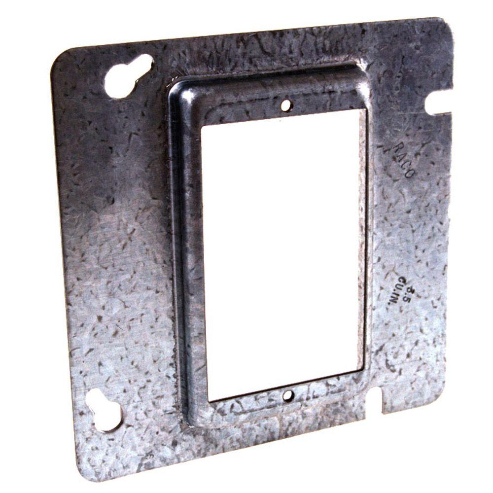 Covers Electrical Bo Conduit Ings The Home Depot 4 11 16 In Square Single Device Mud Ring Raised 1
