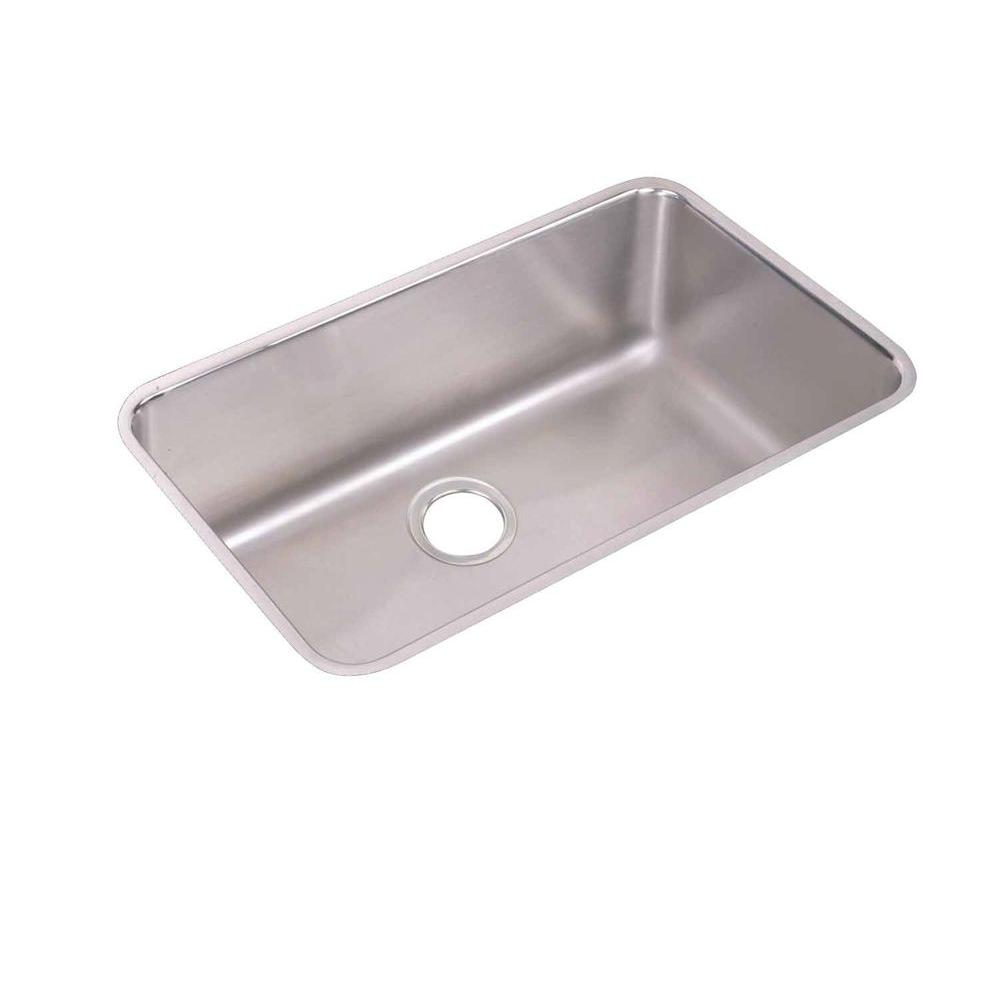 Elkay Ertone Undermount Stainless Steel 31 In Single Bowl Elkay Ertone Undermount Stainless Steel 31 In Single Bowl Kitchen Sink With 11 5