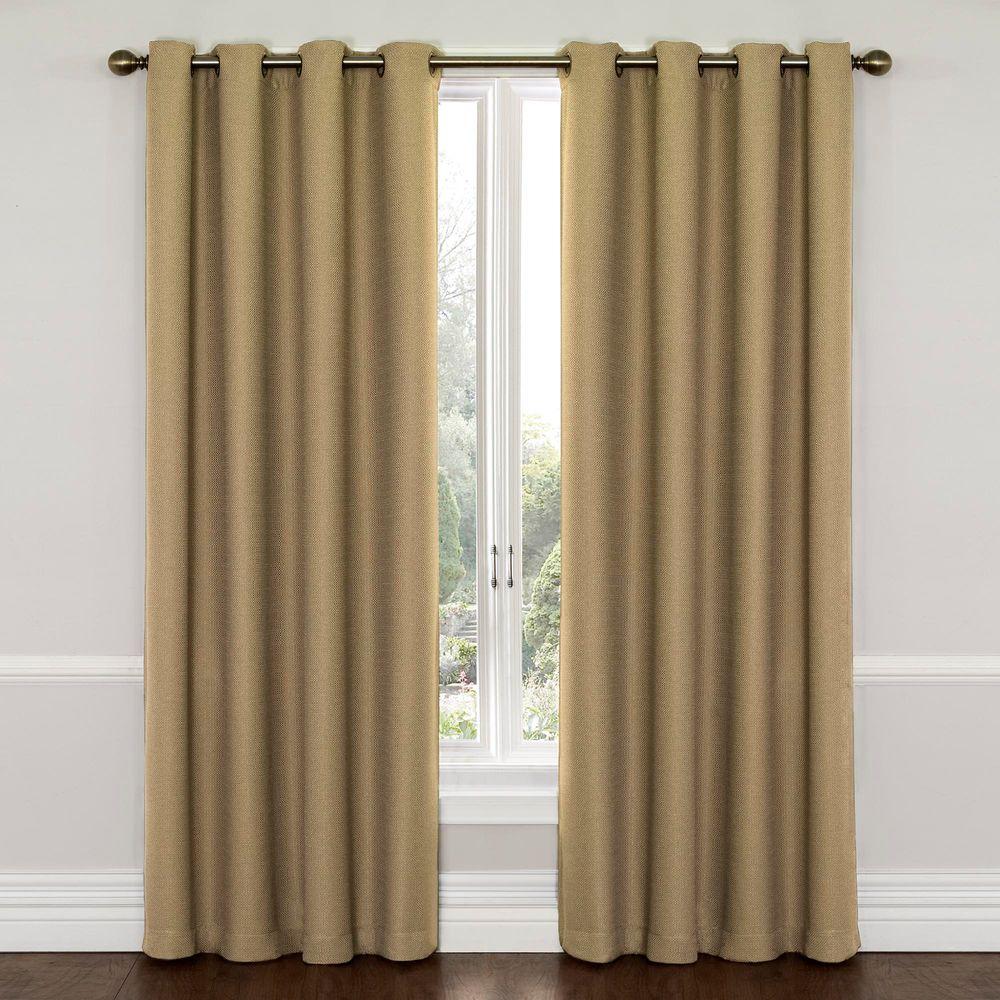 Eclipse Wyndham Blackout Window Curtain Panel In Latte 52 In W