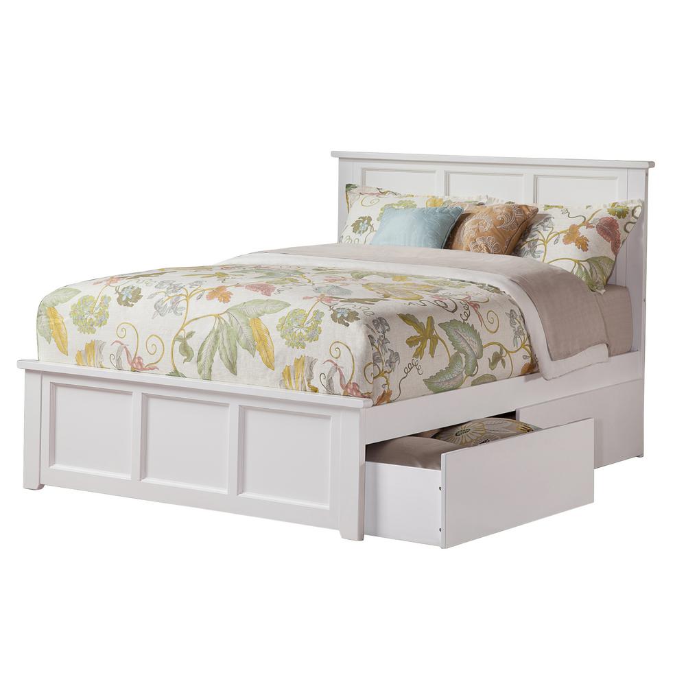 Atlantic Furniture Madison White Queen Platform Bed With Matching Foot Board With 2 Urban Bed Drawers Ar8646112 The Home Depot,Brioche Bun Trader Joes