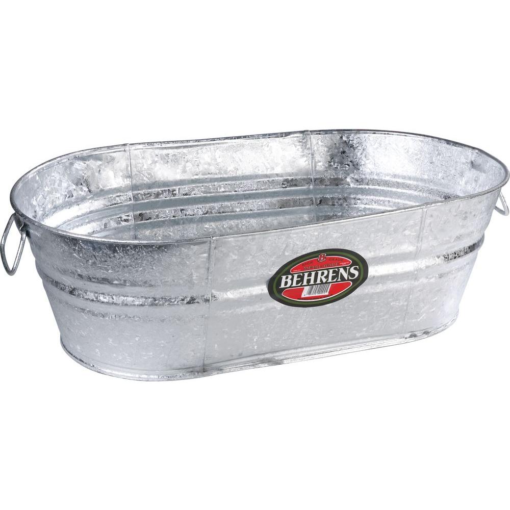 Behrens 10.5 Gal. Hot Dipped Steel Oval Tub-2OVX - The Home Depot