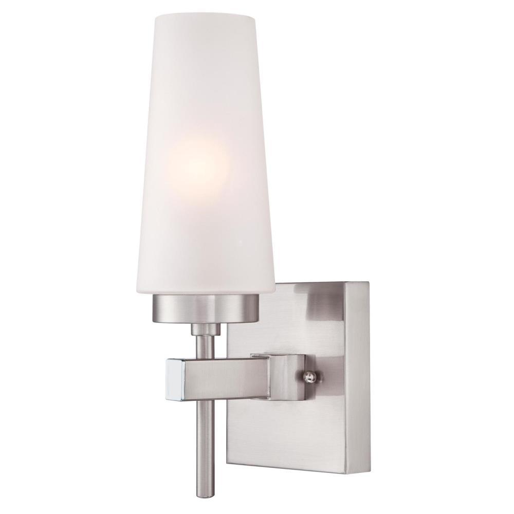 Westinghouse Sylvestre 1-Light Brushed Nickel Wall Fixture-6227800 ...