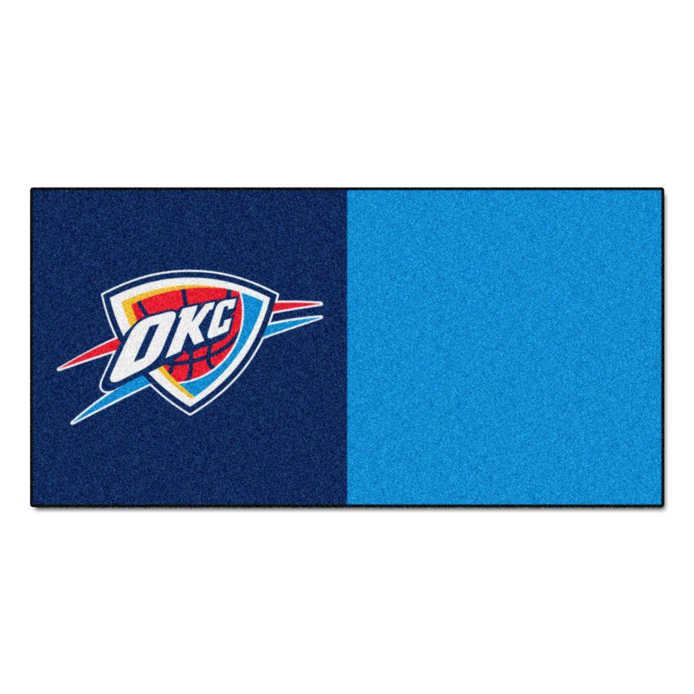 Fanmats Nba Oklahoma City Thunder Blue And Light Pattern 18 In Nba Oklahoma City Thunder Blue And Light Pattern 18 In X Carpet Tile 20 Tiles Case