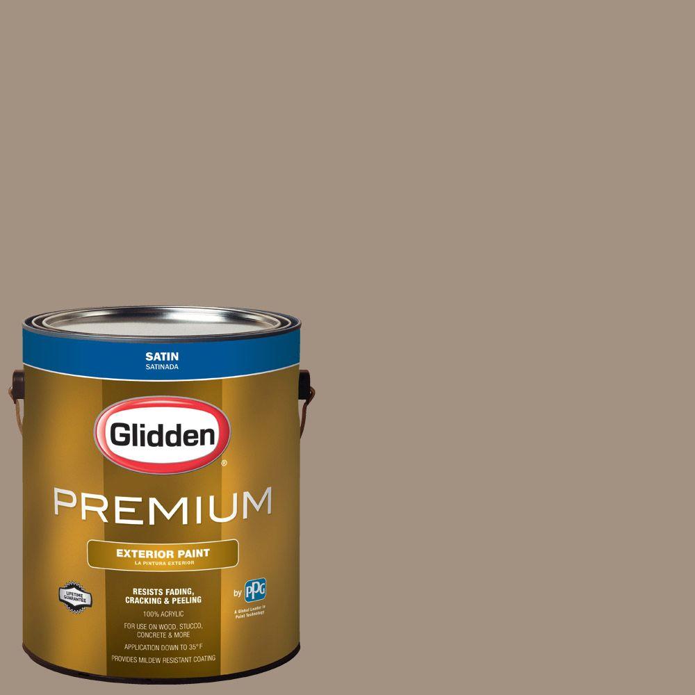 Glidden Premium 1 Gal Hdgwn25d Wright Stone Tan Satin Latex Hdgwn25d Wright Stone Tan Satin Latex Exterior Paint