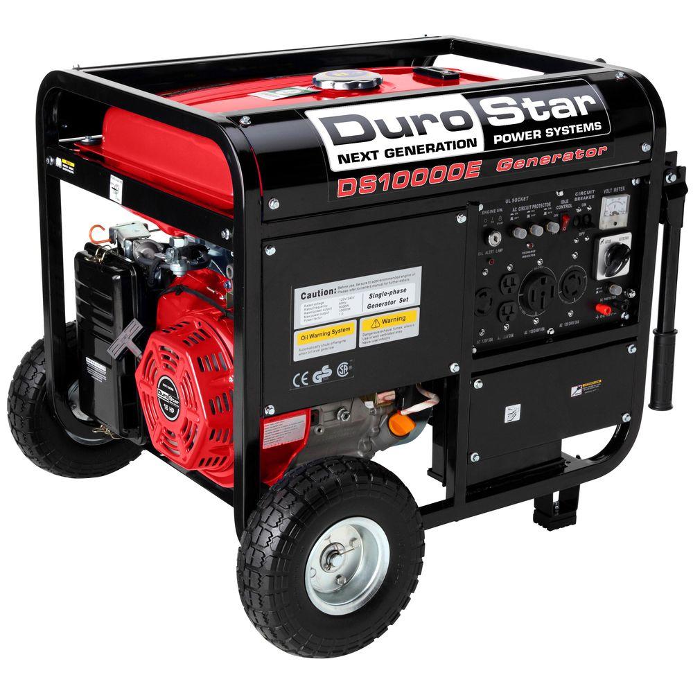 Durostar 10,000-Watt Gasoline Powered Electric Start Portable Generator