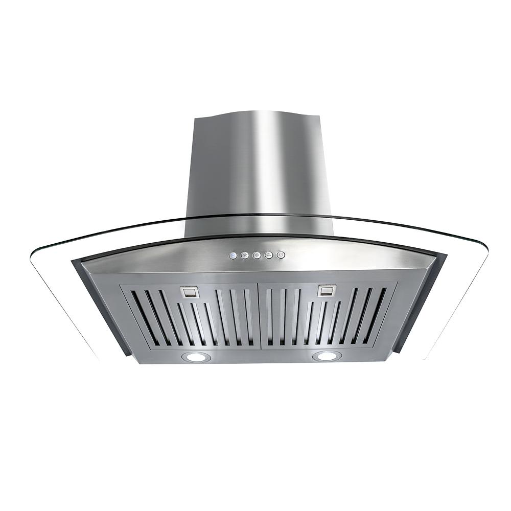 Cosmo 30 in. Ducted Wall Mount Range Hood in Stainless Steel with Touch Controls, LED Lighting