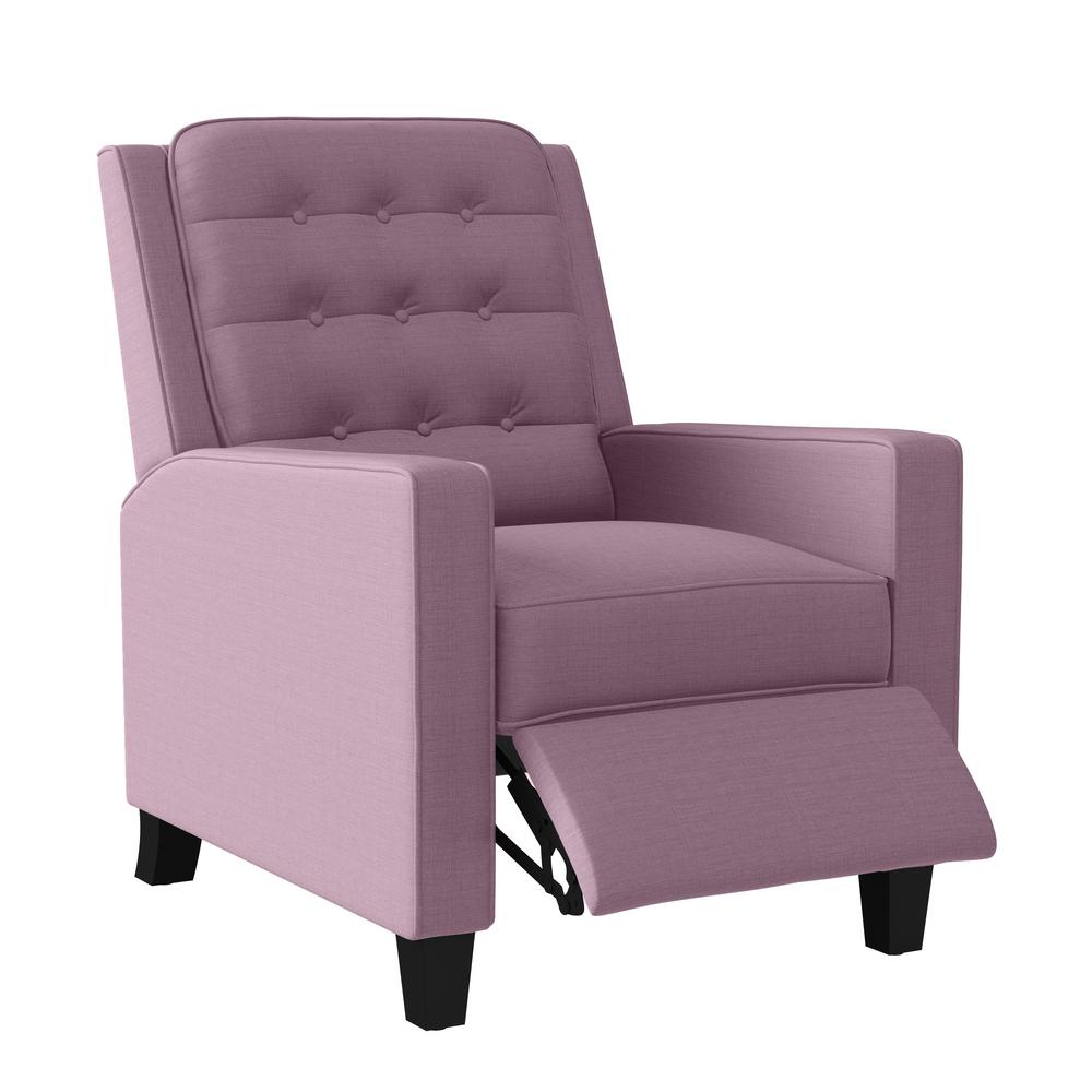 ProLounger Wingback Lilac Purple Textured Linenlike Fabric Push Back