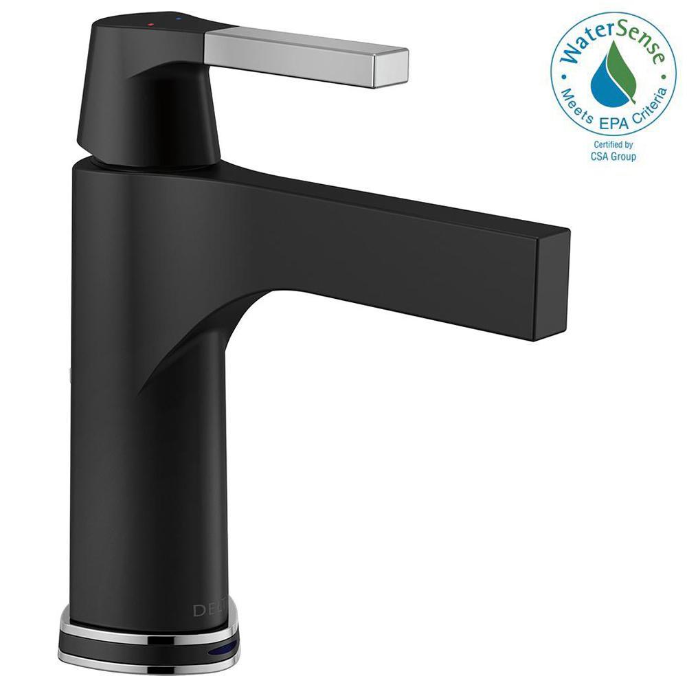 Delta Touchless Bathroom Sink Faucets Zura Single Hole Handle Bathroom Faucet With Touch2o Xt Technology In Chrome