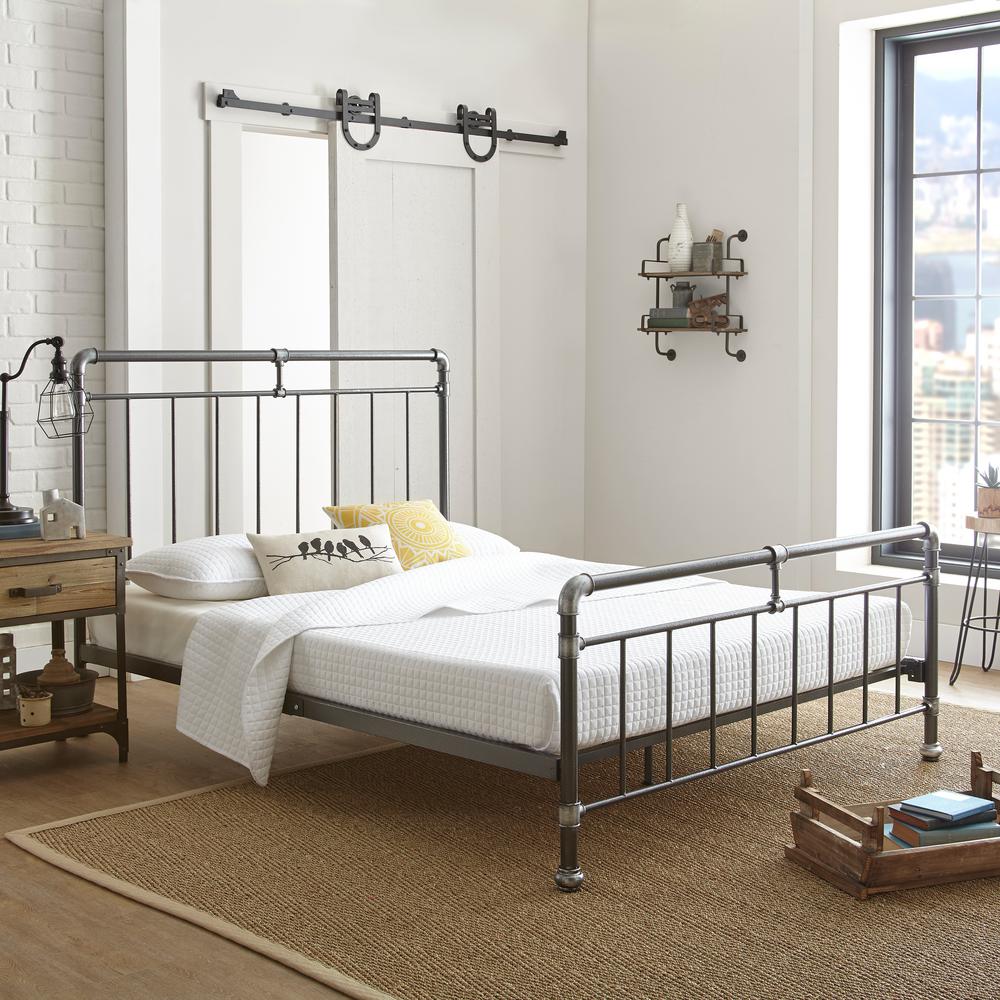 Rest Rite Antique Pewter Queen Platform BedHD35920QN The Home Depot